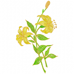 Flowers And Tree Embroidery Design 1